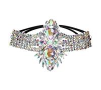 Multicolored Geometric Rhinestones Thigh Chain Elastic Strap Belly Dance Performances Body Jewelry Women Women's Vintage Body Chain