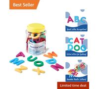 Multicolored Jumbo Magnetic Uppercase Letters - Set of 40 for Kids Learning