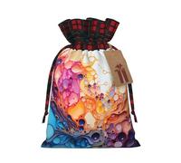 multicolored marbling Two Color Drawstring Gift Bag S Beautiful Convenient Suitable For Christmas Birthdays