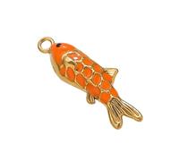 Multicolored Metal Fish Pendant Accessory for Unique Bracelets Creations Fish Bag Charm
