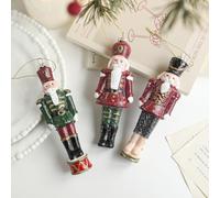 Multicolored Nutcracker Christmas Tree Ornaments for Holiday Decor | Plastic Material, Multicoloured Design, for versatile Decor For Trees And Wreaths, Easy Hang String, Nostalgic Idea