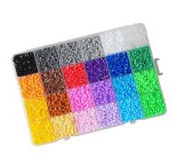 Multicolored Sorting Puzzle Bead Set with 24 Grids Storage Case 2.6mm Bead for Kid Art Craft Interactive Play Travel Art Puzzle Set