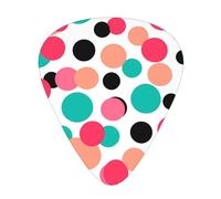 multicolored spots Guitar picks in thin, medium, and thick sizes, 12-piece set, suitable for electric guitar and various instruments