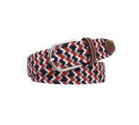 Multicolored Stretch Woven Golf Belt Perfect for Golf, Casual and Sports Attire Elastic Braided Belt for Men and Women, Red White Blue+light Gray, for Waist Size 32"-36"