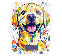 Multicolored Sweet Labrador Retriever Dogs bariatric small food scale 11lb/0.18oz, 5kg/5g gram scale kitchen with 4 unit for Soap Making roasting Baking (Batteries not Included)
