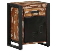 (multicolour, 1 pcs) vidaXL Bedside Cabinet Nightstand Bed Side Cabinet Solid Rough Wood Mango