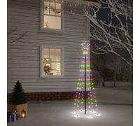 Multicolour 180x70cm LED Christmas Tree with Spike, 108 LEDs, Steel/Copper/PVC.