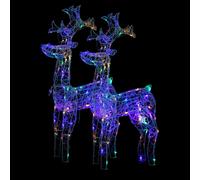 (multicolour, 60 x 16 x 100 cm/ 2 pcs) vidaXL Reindeer Christmas Decoration Xmas Glowing Reindeer Multi Colours/Sizes