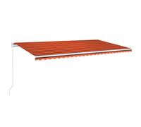 (multicolour, 600 x 350 cm) vidaXL Manual Retractable Awning Folding Outdoor Sunshade Patio Canopy Blind