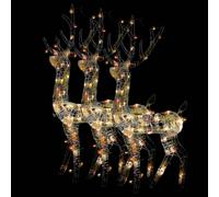 (multicolour, 70 x 41 x 120 cm/ 3 pcs) vidaXL Reindeer Christmas Decoration Xmas Glowing Reindeer Multi Colours/Sizes
