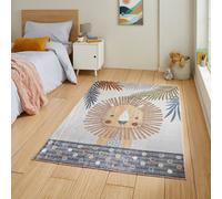 Multicolour Animal 40mm Pile Kids Stain-Resistant Rug For Bedroom, Dining Room, Easy To Clean Modern Rug-120Cm X 170Cm