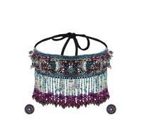 Multicolour Beaded Fringe Choker Necklace and Stud Earrings Set
