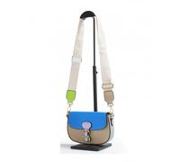 Multicolour Flap Over Cover Top Zip Closure Cross Body Bag JFY Beige One Size