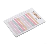 Multicolour Lined to Do List Notepad 50 Sheets Glossy