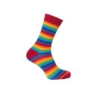 MULTICOLOUR MENS LADIES UNISEX RAINBOW STRIPE ANKLE SOCKS (Thin Stripe Rainbow, 6-11/39-45 Men)