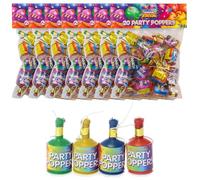 Multicolour Party Popper Fun and Easy to Use - 7 Packs of 20 Poppers - Perfect for Parties, New Years Eve and all Celebrations and Special Occasions - 140 in Total