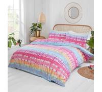 Rapport Home Tie-Dye Duvet Cover Set King - Vibrant Rainbow Multicolour Bedding for Kids & Teens - Soft Polycotton with 2 Pillowcases (230x220cm)