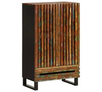 (multicolour, solid acacia wood) vidaXL Highboard Sideboard Side Cabinet Storage Organiser Cupboard Solid Wood