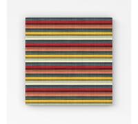 Multicolour Striped Brish Pattern Canvas Warren Reed - Designer Green W30 inch x H30 inch