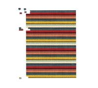 Multicolour Striped Brish Pattern Jigsaw Puzzle Warren Reed - Designer Green 1000 Piece