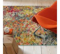 Multicoloured Abstract Modern Geometric Easy To Clean Rug For Dining Room-160Cm X 230Cm