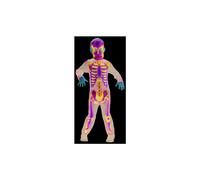 (multicoloured, L) Neon Skeleton Overall Neonkostüm skeleton costume for children Size