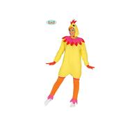 Fiestas Guirca Women's Hen Fancy Dress Chicken Costume - Easter Animal Outfit, Size M (UK 10-12)