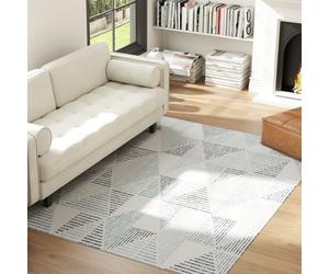 (Multicoloured||M) HOMCOM Non-Slip Large Rug for Living Room
