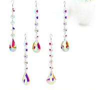 Multicoloured Octagonal Bead Sun Catchers for Garden,5 Pack，Crystal Prism Rainbow Maker DIY Hanging Ornaments ， Garden Decorations Outdoor ，Window Accents with Lightweight AB Series