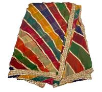 Multicoloured Rainbow Chiffon Mehndi Bridesmaid Roka Haldi Dupatta, Bridal Mehndi Dupatta, Wedding Dupatta, Indian Pakistani Wedding, Asian Wedding