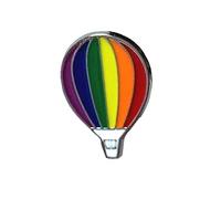Multicoloured Rainbow LGBTQ Pin Badge Metal Enamel Brooch Lapel Flair Lesbian Gay, Bisexual, Transgender (Rainbow Balloon)
