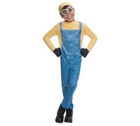 (multicoloured, S) Minion Bob costume 4-piece set Minionkostüm for children Size