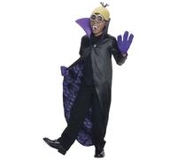 (multicoloured, S) Minion Dracula Children Costume Set 5-piece Minionkostüm for children Size