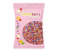 Multicoloured Sugar Strands Sprinkles 55g Sachet - Natural Edible Decorating Vermicelli Sprinkles - Perfect for Baking, Cupcake and Cake Decorations, Ice Cream, Desserts and Icing Decoration Toppers
