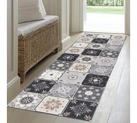 Multicoloured Tile Design Medium Runner, (L)150Cm X (W)50Cm