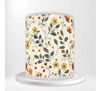 Multicoloured Wildflowers Botanical Meadow Floral Wrap Around Print A4 Edible Paper Icing Sheet Cake Topper Side Ribbon Border Decor for Personalised Themed Decorations