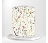 Multicoloured Wildflowers Botanical Meadow Floral Wrap Around Print A4 Edible Paper Icing Sheet Cake Topper Side Ribbon Border Decor for Personalised Themed Decorations QN