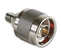 Multicomp 19-34-2 N Type Plug to S mA Socket Adaptor, 50 Ohm, Nickel Plated Brass Body