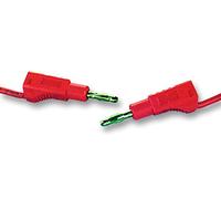 MULTICOMP PRO 12A Red 4mm Plug to Plug Test Lead - 1m - Flexible Silicone Sheathed Wire