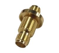 MULTICOMP PRO 19-21-1-TGG SMA Socket to SMA Socket Panel Mount Adaptor, 50 ohm, Gold Plated Brass Body