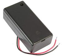 MULTICOMP PRO 1x PP3 (9V) Battery Holder - Enclosed with Wire Leads, Detachable Lid, Black ABS - MP000371
