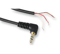 MULTICOMP PRO 3.5mm Stereo Jack to Bare Wire Cable 1m Right Angle Plug