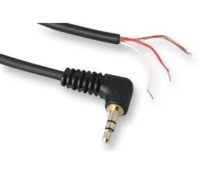 MULTICOMP PRO 3.5mm Stereo Jack to Bare Wire Cable 1m Right Angle Plug