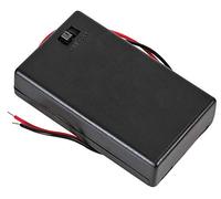 MULTICOMP PRO 3x AAA Battery Holder with Wire Leads & On/Off Switch, Side-by-Side Enclosed ABS Case, Robust, Easy Wiring, Ideal for Electronics, DIY Projects - MP000373