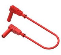 MULTICOMP PRO 4mm Right Angle Banana Plug to Plug Test Lead - 1.5m Red, 12A Rated