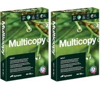Multicopy Next A4 Printer Paper, 500 Sheets, 80gsm Ream, ColorLok Technology, Carbon Neutral, Multiple Eco-Certificatons, for Inkjet & Laser Printing (Pack of 2)