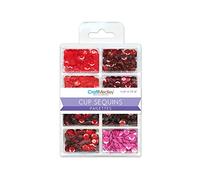 Multicraft Imports Craft Medley GC457H Cup Sequins, 7mm, 16g, 8 Colors, Rouge