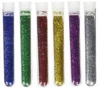 Multicraft Imports GC406A Twinkle Town Glitter Tubes 3 Grams 6/Pkg-Assorted Colors