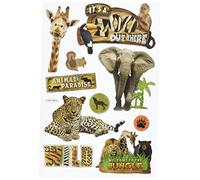 Multicraft Imports MultiCraft Chipboard Glitter Stickers-It's A Zoo Out There, Other, Multicoloured