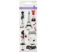 Multicraft Imports Multicraft Homemade Glitter Stickers 3 x 6.5-inch Sheet Ooh La, Acrylic, Multicolour, 0.25x8.25x21.59 cm